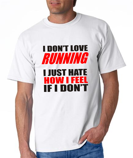 Running - I Don't Love Running - Mens White Short Sleeve Shirt